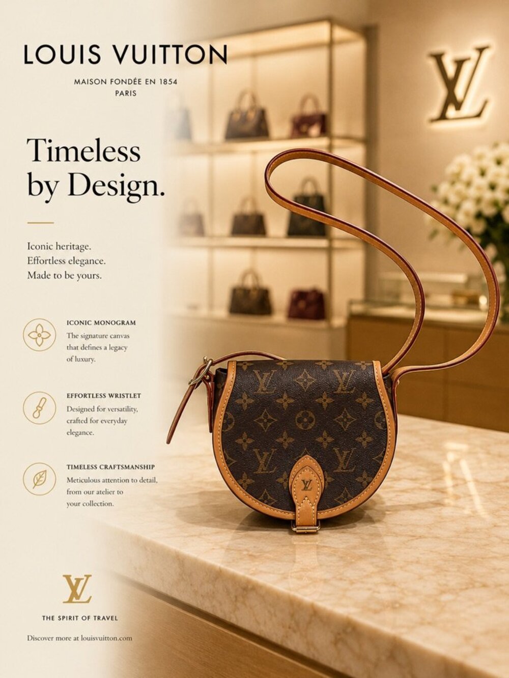KB042: Louis Vuitton Monogram Tambourin bag*EXCELLENT CONDITION